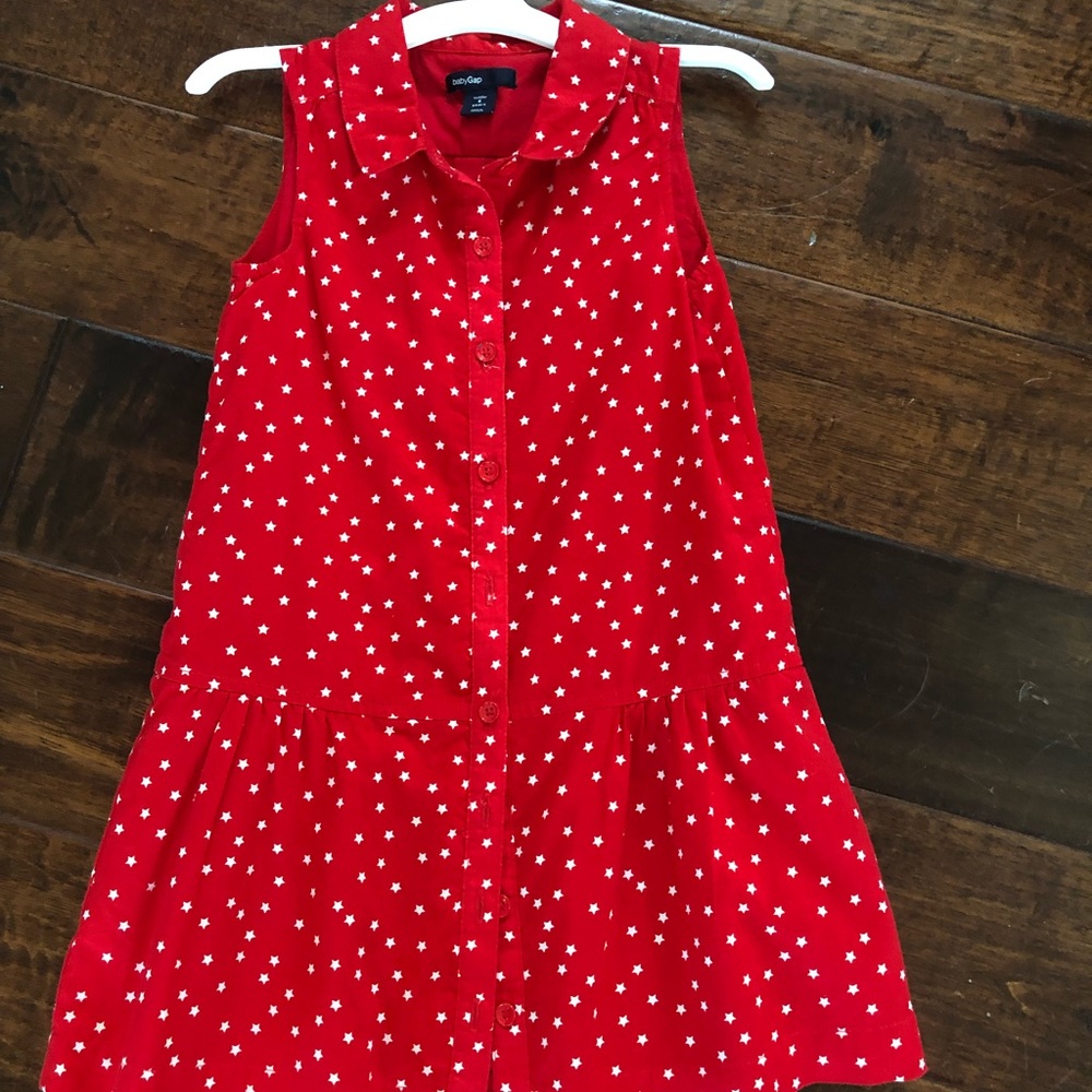 Baby Gap Toddler 4 Years Red White Stars Dress